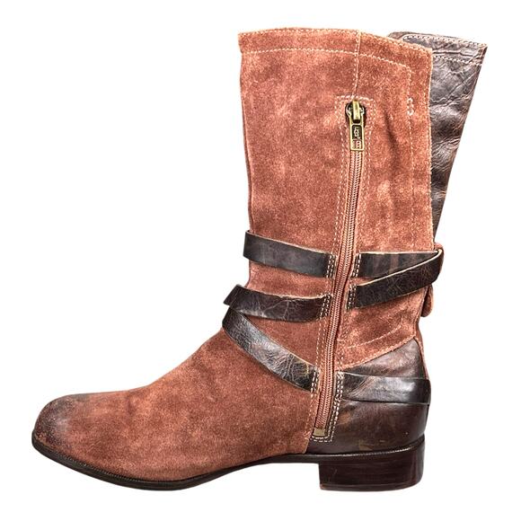 Ugg Women’s Deanna Brown Suede Strap Riding Boot Size US 6 - Picture 2 of 10